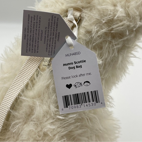 BNWT Jellycat Munro Scottie Dog Bag collective RARE - White (MUN4BSD) - Picture 6 of 7